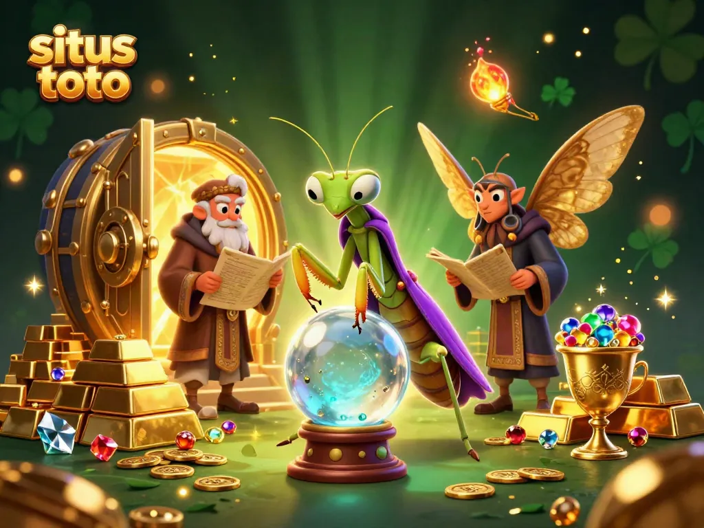 Engage with situs toto through vibrant 3D casino-themed illustration combining luck and charm.