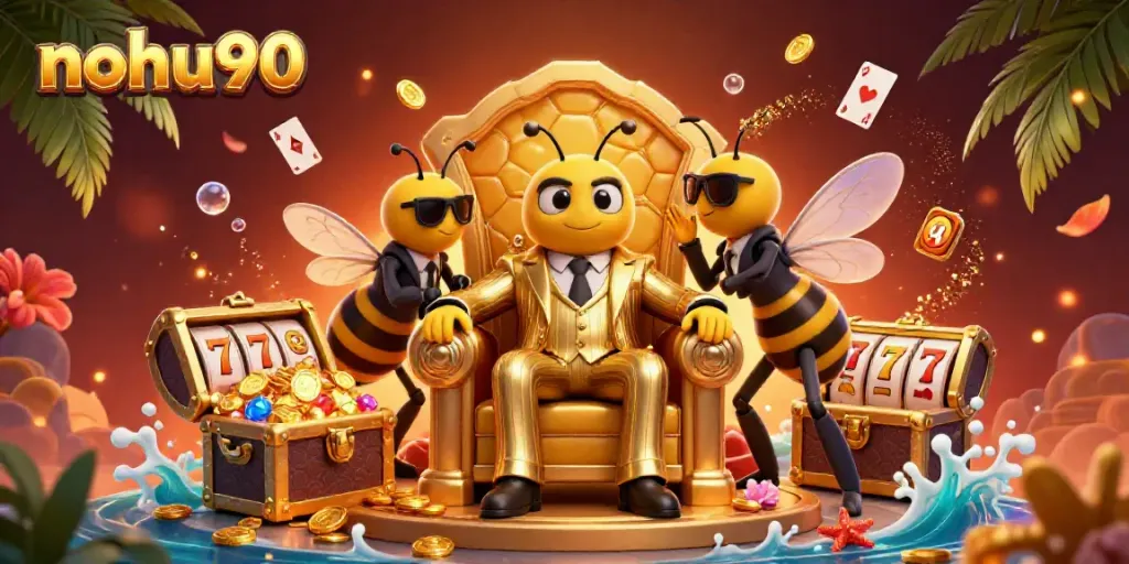 Nohu90 players exploring vibrant slots and casino games with exciting visuals.