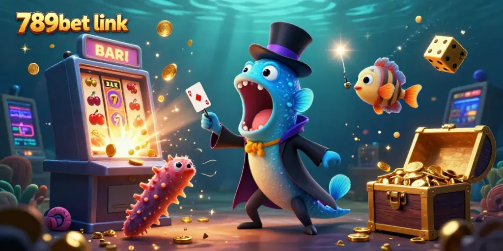 Engage with the vibrant gaming scene at 789bet link featuring a deep-sea eel and friends.
