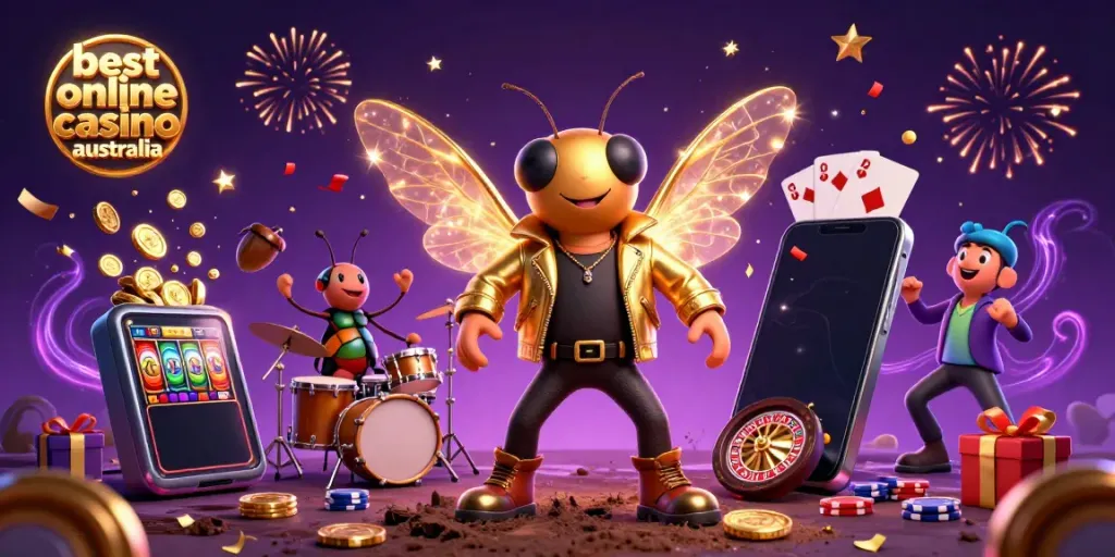 Experience the excitement of the best online casino Australia with vibrant gaming elements!