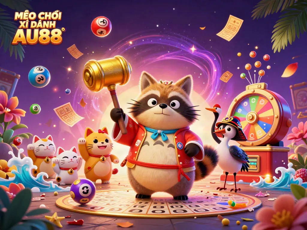 Engage with the MẸO CHƠI XÌ DÁNH AU88 strategy illustrated by cheerful characters and vibrant elements.