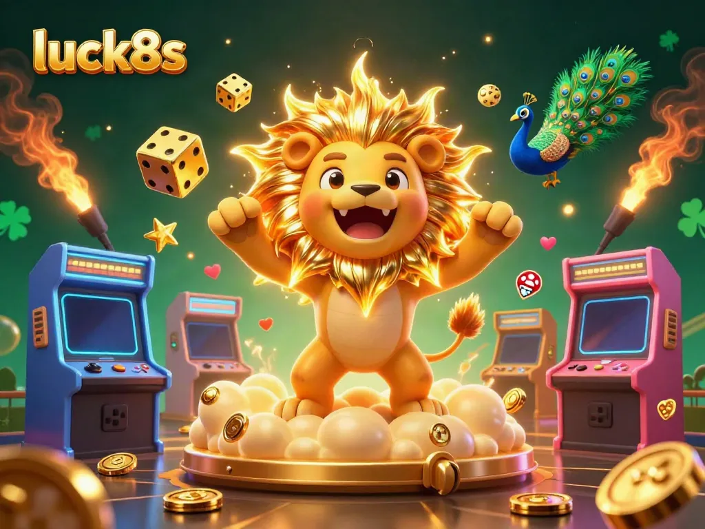 Engage in luck8s gaming action with vibrant slot machines and thrilling golden visuals.