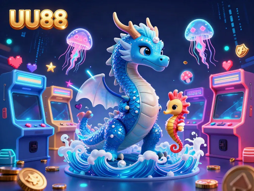 Experience thrilling gameplay with UU88's vibrant casino elements, featuring stunning characters and arcade visuals.