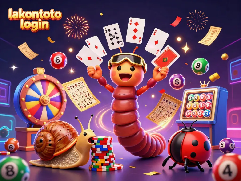 Mengakses lakontoto login dengan dealer kartun 3D dan suasana penuh warna di kasino
