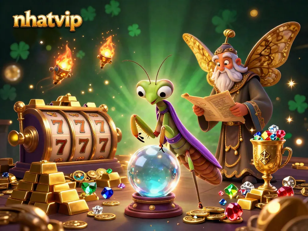 Engage in the thrilling world of nhatvip with a mystical scene of fortune tellers and treasures.