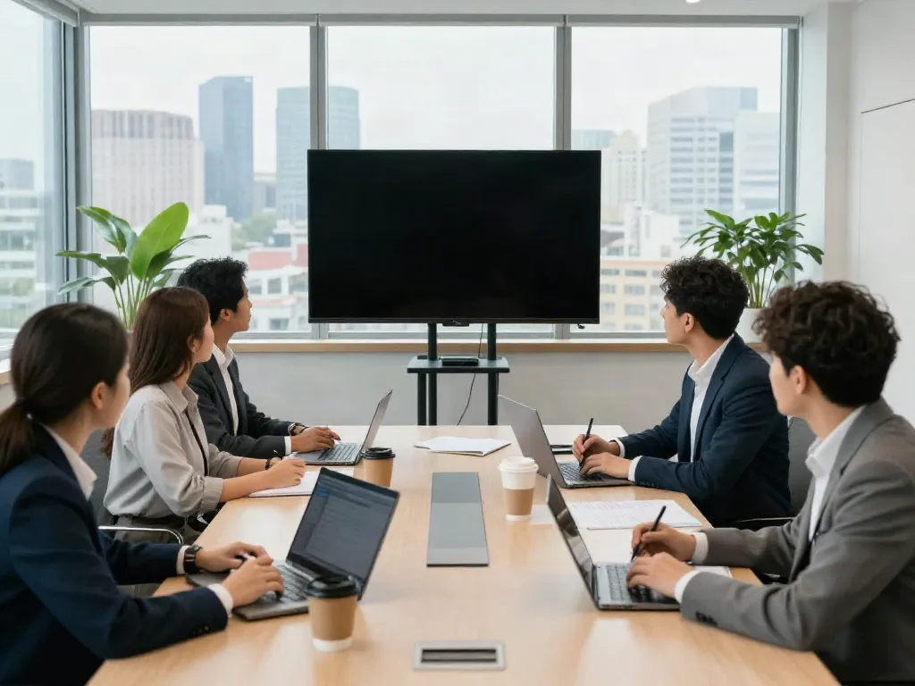 Deepfake free meetings collaborative discussion in a modern office setting