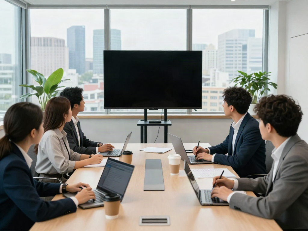 Deepfake free meetings collaborative discussion in a modern office setting